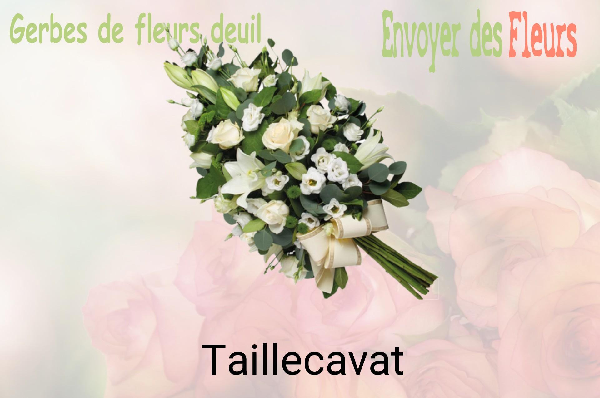 Gerbe de fleurs de deuil livrée à Taillecavat